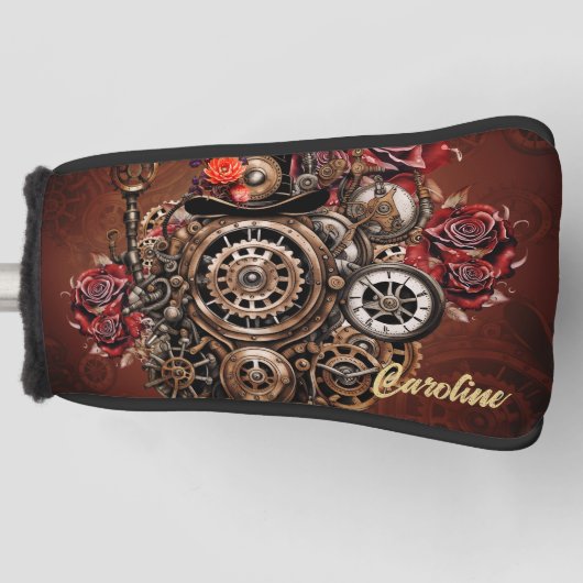 Prachtig Steampunk design Golfheadcover (Voorkant)