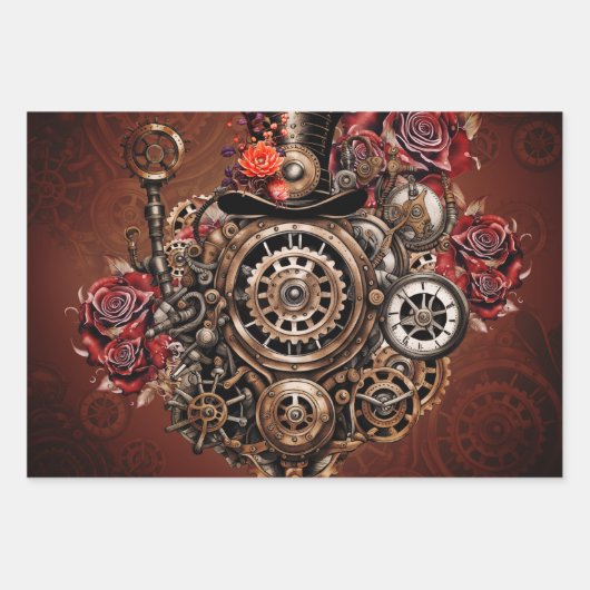 Prachtig Steampunk design Inpakpapier Vel (Voorkant 2)