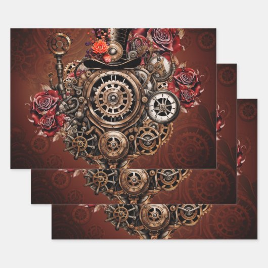 Prachtig Steampunk design Inpakpapier Vel (Set)