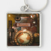 Prachtig Steampunk Gepersonaliseerd Sleutelhanger (Voorkant)