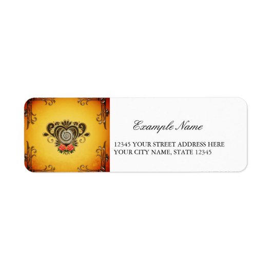 Prachtig steampunk hart. etiket (Voorkant)