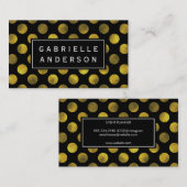 Prachtig stijlvol polka dot patroon visitekaartje (Voorkant / Achterkant)
