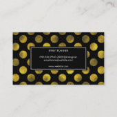 Prachtig stijlvol polka dot patroon visitekaartje (Achterkant)