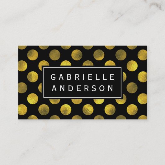 Prachtig stijlvol polka dot patroon visitekaartje (Voorkant)
