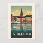 Prachtig Stockholm Skyline Briefkaart (Voorkant)