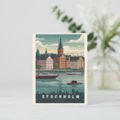 Prachtig Stockholm Skyline Briefkaart (Staand voorkant)