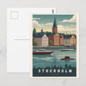 Prachtig Stockholm Skyline Briefkaart (Voorkant / Achterkant)