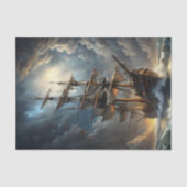 Prachtig Stormwolk Groot Schip Decoupage Tissuepapier (Voorkant)