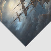 Prachtig Stormwolk Groot Schip Decoupage Tissuepapier (Detail)