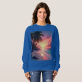 Prachtig strand bij zonsondergang trui (Voorkant volledig)