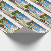 Prachtig strand cadeaupapier (Hoek)