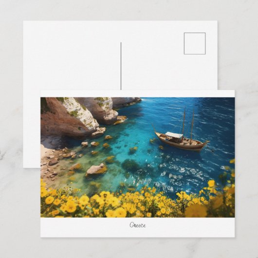 Prachtig strand in Griekenland Briefkaart (Voorkant / Achterkant)