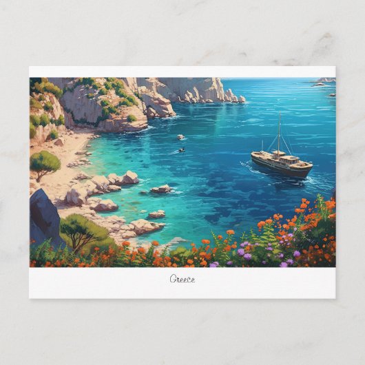 Prachtig strand in Griekenland Briefkaart (Voorkant)