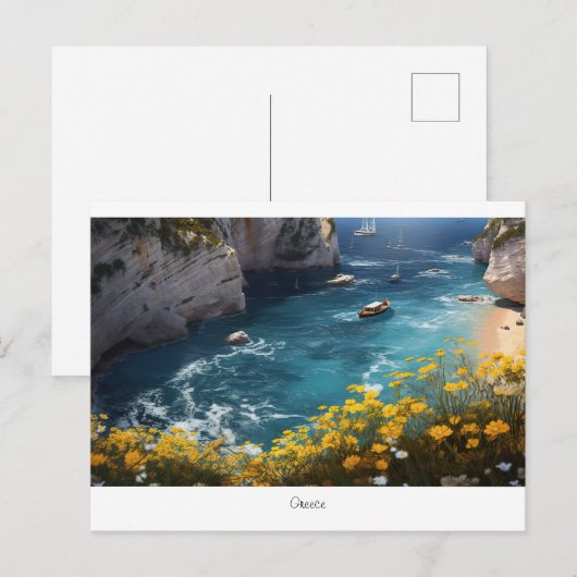 Prachtig strand in Griekenland Briefkaart (Voorkant / Achterkant)