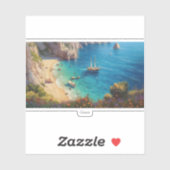 Prachtig strand in Griekenland Sticker (Vel)