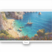 Prachtig strand in Griekenland Sticker (Voorkant)