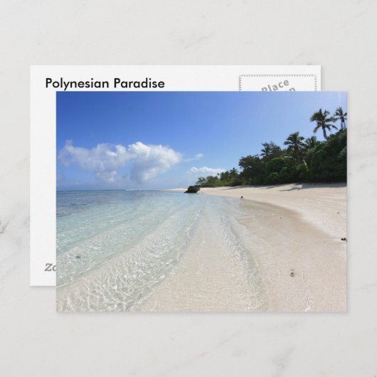 prachtig strand in Tonga Briefkaart (Voorkant / Achterkant)