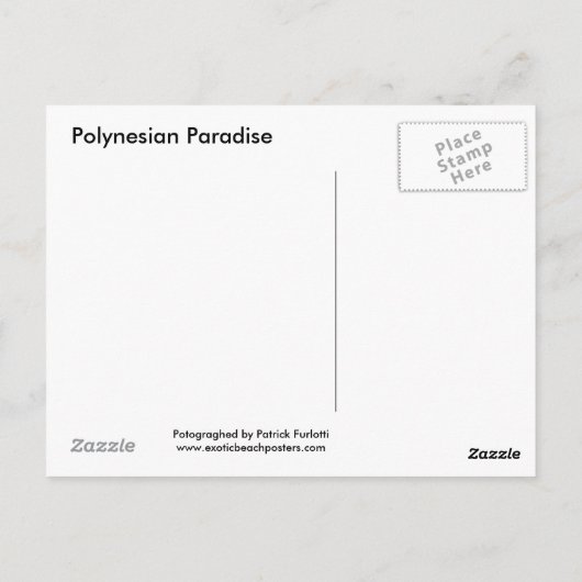 prachtig strand in Tonga Briefkaart (Achterkant)