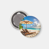 Prachtig strand magneet (Voorkant / Achterkant)