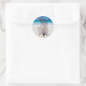 Prachtig strand Turquoise Water en Blue Sky Ronde Sticker (Tas)