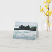 Prachtig strand uitzicht...... kaart (Gele Bloem)