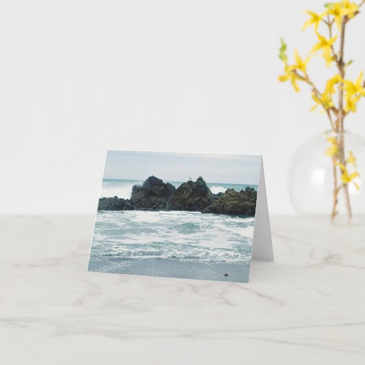 Prachtig strand uitzicht...... kaart (Gele Bloem)