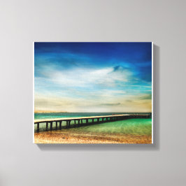 Prachtig strandlandschap canvas afdruk