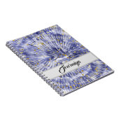 Prachtig stropdas en kleurstofpatroon op maat notitieboek (Rechterzijde)