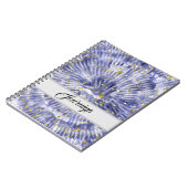 Prachtig stropdas en kleurstofpatroon op maat notitieboek (Linkerzijde)