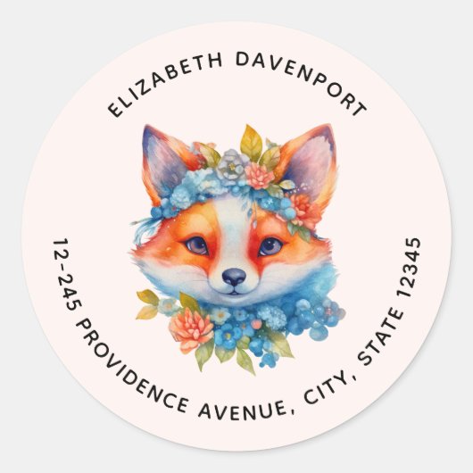 Prachtig Sunset Kustfotoadres Ronde Sticker (Voorkant)