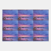 Prachtig Sunset Kustfotopatroon Inpakpapier Vel (Voorkant 3)