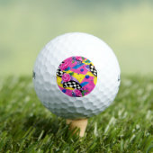 Prachtig Surreal Pink- en Checkerboard-patroon Golfballen (Insitu Shirt)