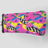 Prachtig Surreal Pink- en Checkerboard-patroon Golfheadcover (Voorkant)