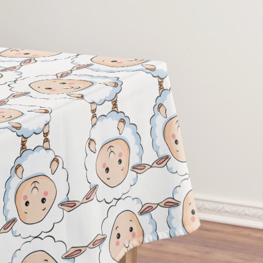 Prachtig Sweet Schattige Baby Lamb Pattern Tafelkleed (Voorbeeld)