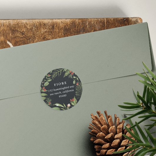 Prachtig | Terugkeeradres feestdag Ronde Sticker