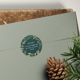 Prachtig | Terugkeeradres feestdag Ronde Sticker