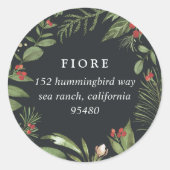 Prachtig | Terugkeeradres feestdag Ronde Sticker (Voorkant)