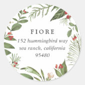 Prachtig | Terugkeeradres feestdag Ronde Sticker (Voorkant)