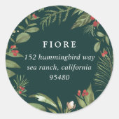 Prachtig | Terugkeeradres feestdag Ronde Sticker (Voorkant)