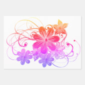 Prachtig thema van de tropische houtbloem inpakpapier vel (Voorkant 3)