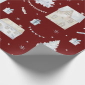 Prachtig traditioneel kerstpapier cadeaupapier (Hoek)