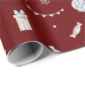 Prachtig traditioneel kerstpapier cadeaupapier (Rol Hoek)