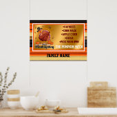 Prachtig Trendy Thanksgiving Herfst Collectie Poster (Keuken)