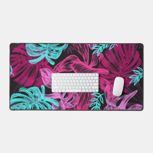 Prachtig tropisch bloemontwerp - bureaumat (Keyboard & Muis)