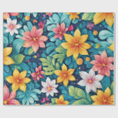 Prachtig tropisch bloemontwerp cadeaupapier (Vlak)