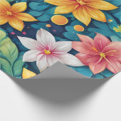 Prachtig tropisch bloemontwerp cadeaupapier (Hoek)