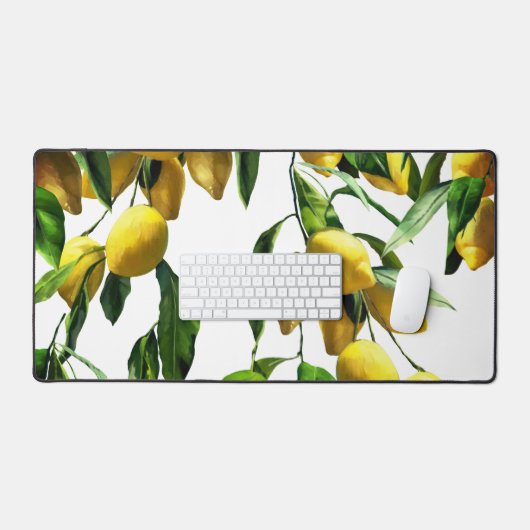 Prachtig tropisch citroenontwerp - Bureaumat (Keyboard & Muis)
