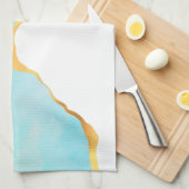 Prachtig Tropisch Groen met Gold Border Theedoek (Quarter Fold)