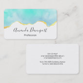 Prachtig Tropisch Groen met Gold Border Visitekaartje (Voorkant / Achterkant)