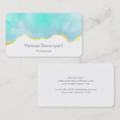 Prachtig Tropisch Groen met Gold Border Visitekaartje (Voorkant / Achterkant)